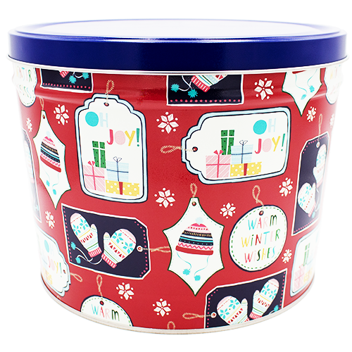 Gift Tags 2 Gallon Tin KingKorn Gourmet Popcorn