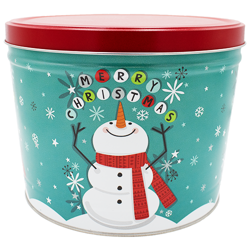 Cheery Snowman 2 Gallon Tin