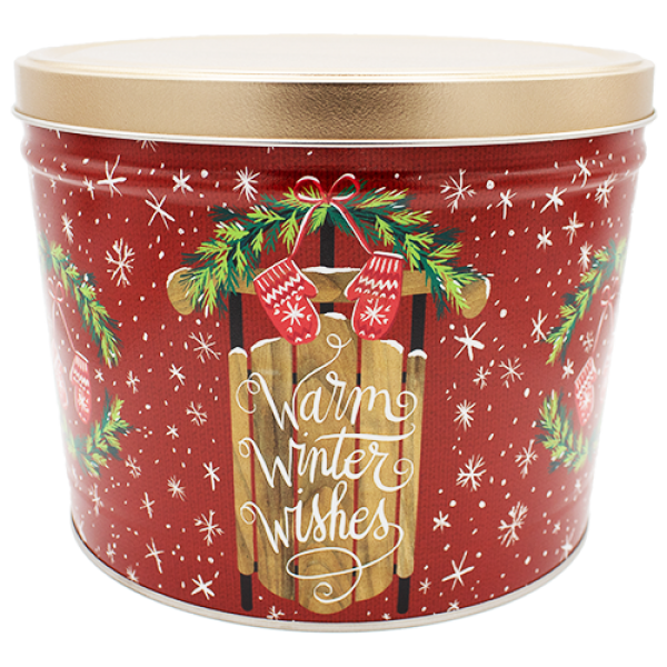 Warm Winter Wishes 2 Gallon Tin